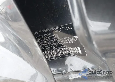 2024 Subaru Impreza Sport 5-Door из США, поврежденный, VIN JF1GUAFC7R8364849